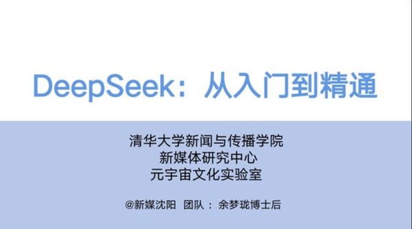 我和清华大学&ldquo;研究&rdquo;DeepSeek：好答案要先有好问题