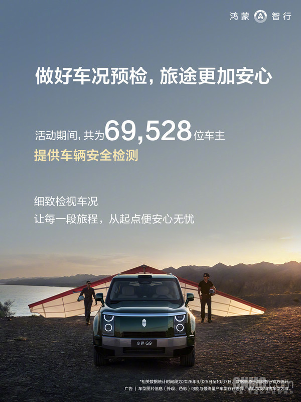 鸿蒙智行发布2026国庆安心行服务报告 救援超6600次 鸿蒙智行发布2026国庆安心行服务报告 救援超6600次